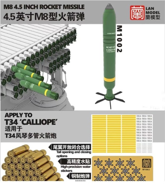 M1002 M8 4.5 inch Rocket Missile Set