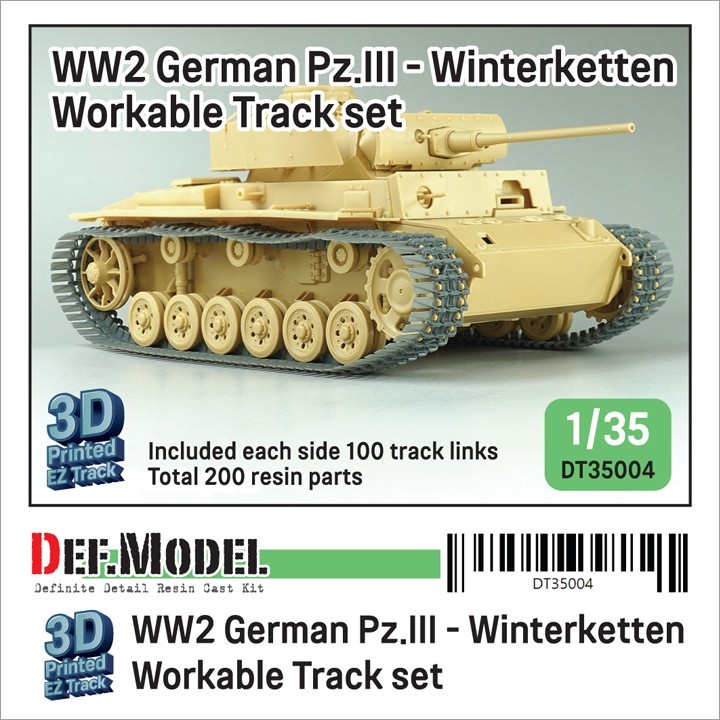 DT35004 WW2 Pz.III - Winterketten Workable Track set