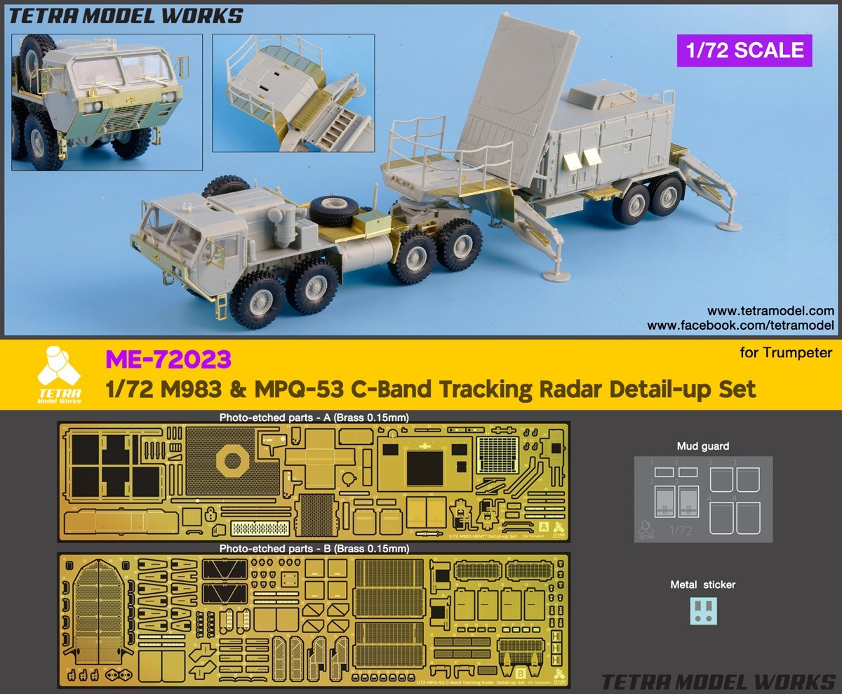 [ME-72023] 1/72 M983 & MPQ-53 C-Band Tracking Radar Detail-up Set (for Trumpeter)