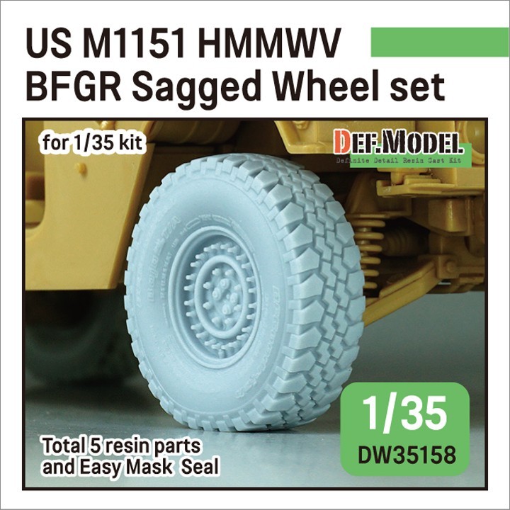 DW35158 US HMMWV BFGR Sagged Wheel set