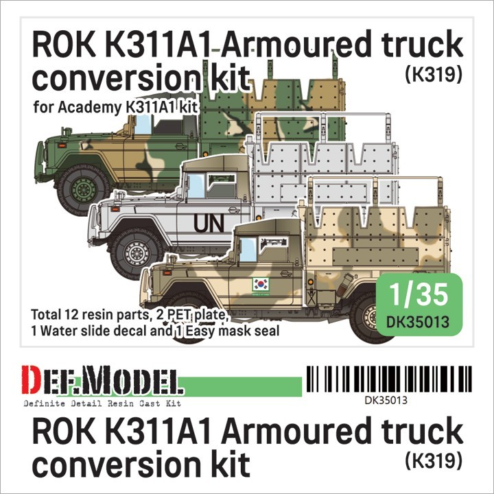 DK35013 R.O.K K311A1 Armoured truck (K319) conversion kit