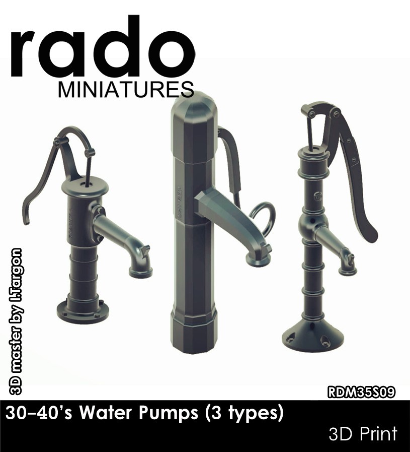 RDM35S09 1930-'40s Water Pumps (3D Printed)