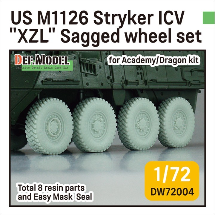 DW72004 US M1126 Stryker ICV "XZL" Sagged wheel set