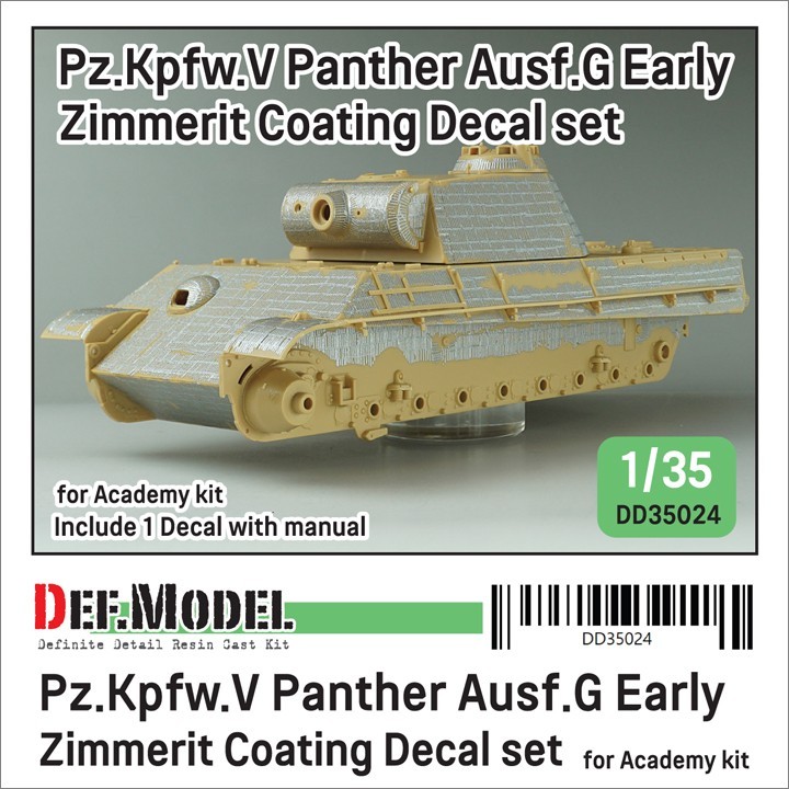 DD35024 Panther Ausf.G Early Zimmerit Coating Decal set