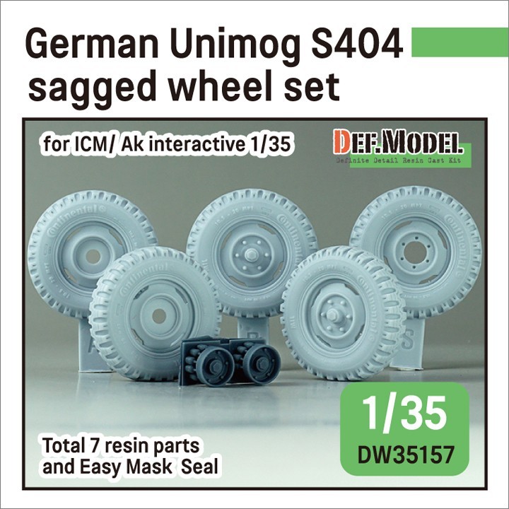 DW35157 German Unimog S404 Sagged Wheel set