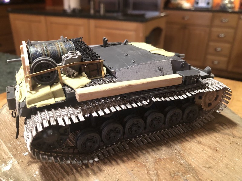 The tracks are the highlight of the kit if you ask me.  It makes it look like some kind of spider or armored turtle.  Stout and brutish!  The low profile of the Stug is awesome as it is, but WIDEN those tracks and now she's really cool!!