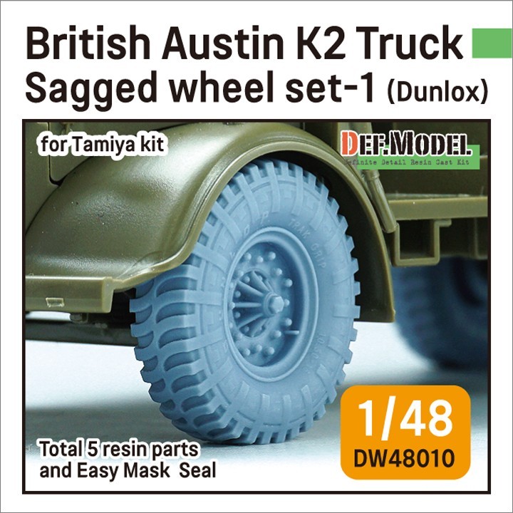 DW48010 British Austin K2 Truck Sagged wheel set (1)
