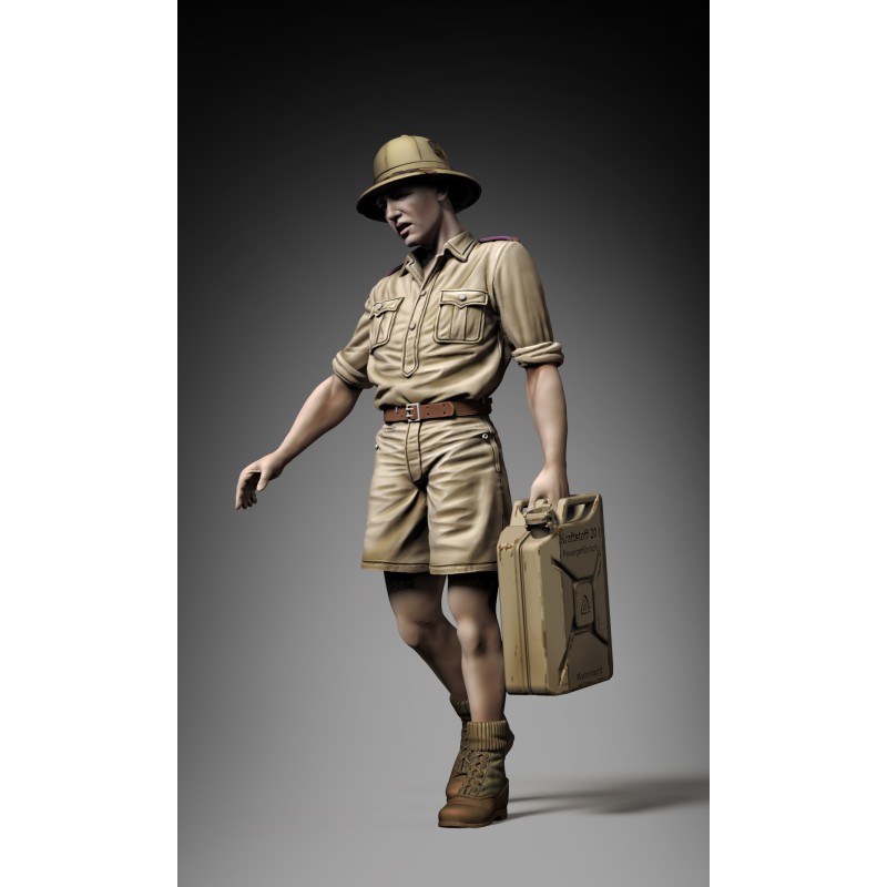 1084 German DAK soldier holding jerrycan (1/35 scale)