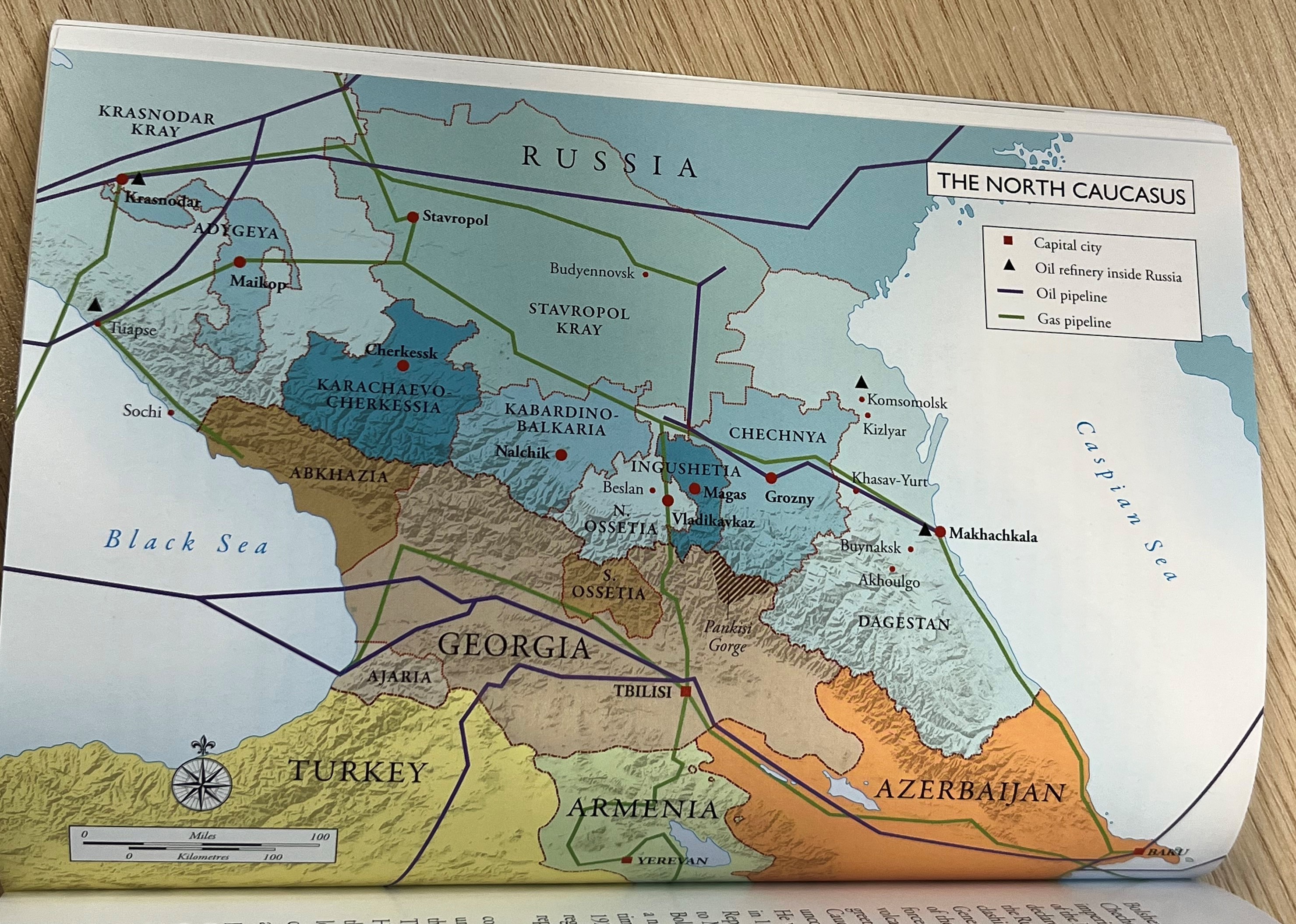 A map of where Chechnya fits into the Russian federation