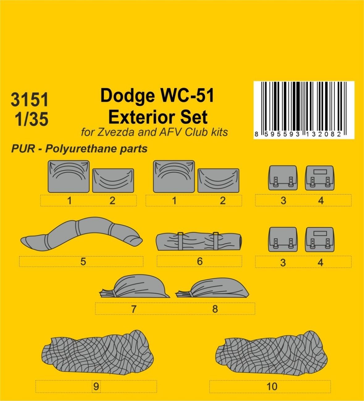 Dodge WC-51 Exterior set 1/35  for Zvezda and other kits