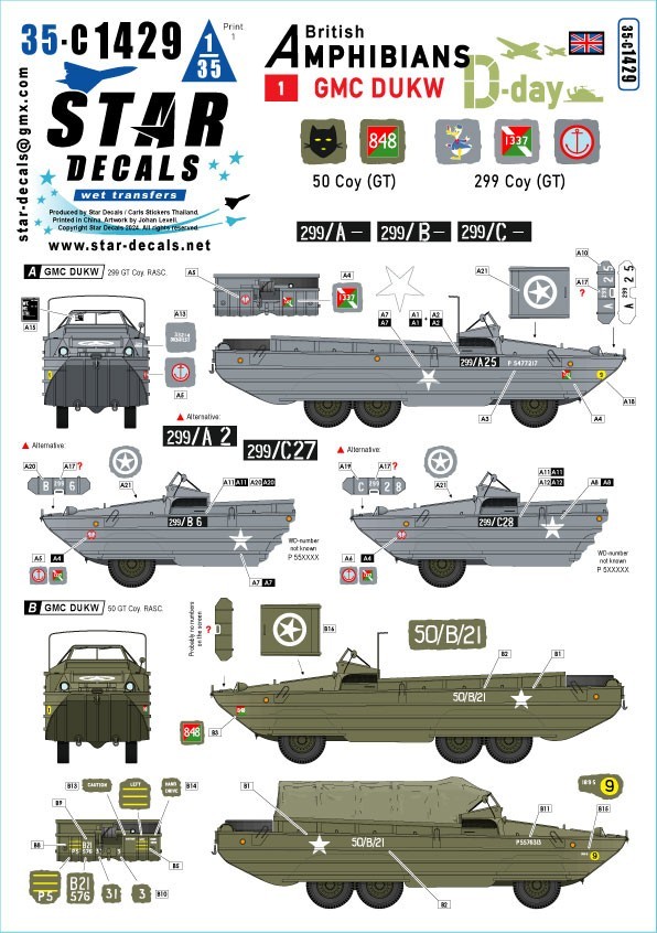 35-C1429 D-Day DUKW. British Amphibians # 1