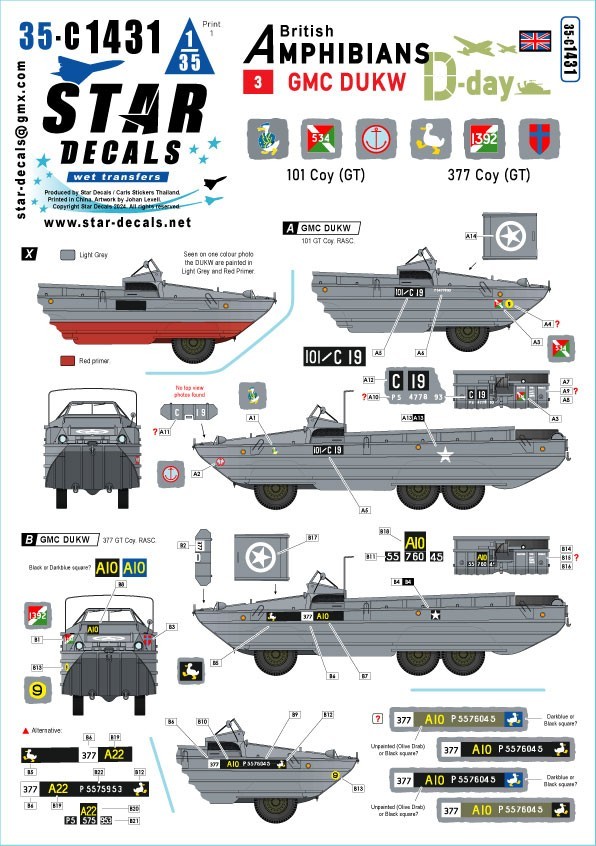 35-C1431 D-Day DUKW. British Amphibians # 3.