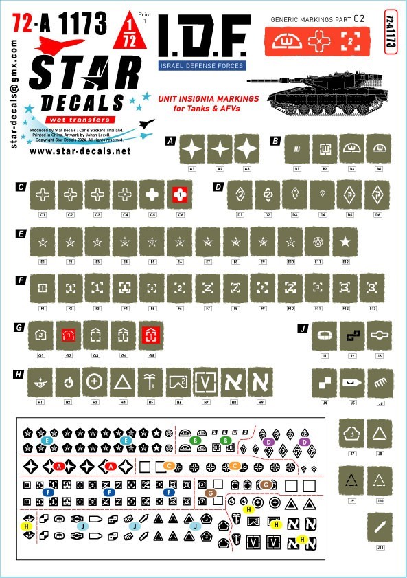 72-A1173 IDF Generic Markings # 2.