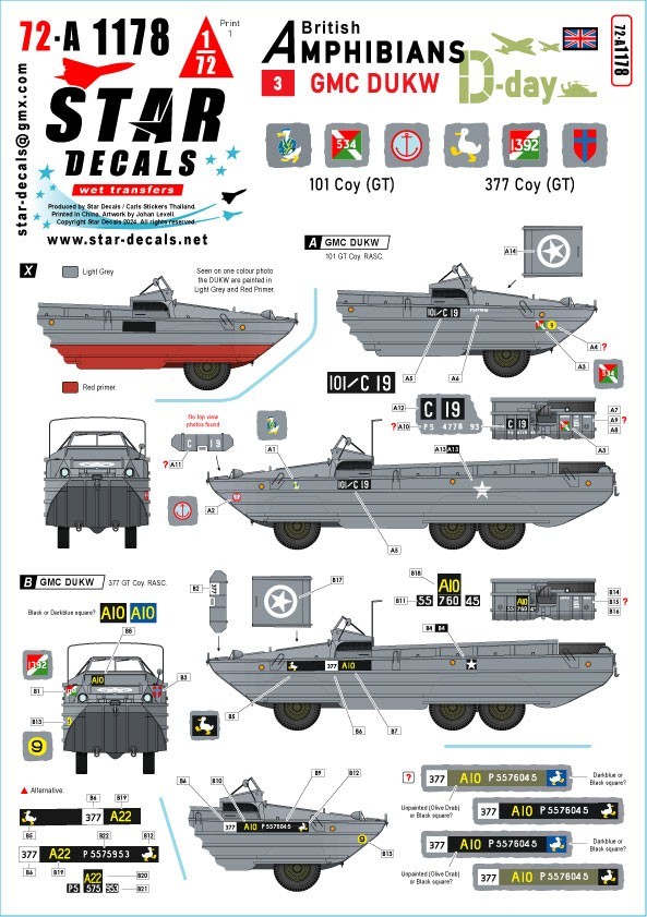 72-A1178 D-Day DUKW. British Amphibians # 3.