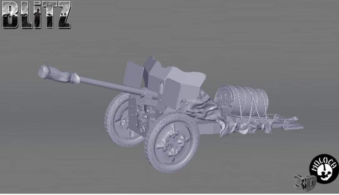 Cannon 25mm mle 34 anti-tank towed