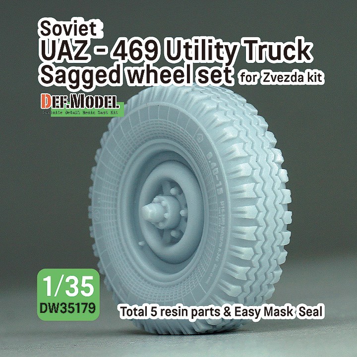 DW35179 Soviet UAZ - 469 Utility Truck Sagged Wheel set