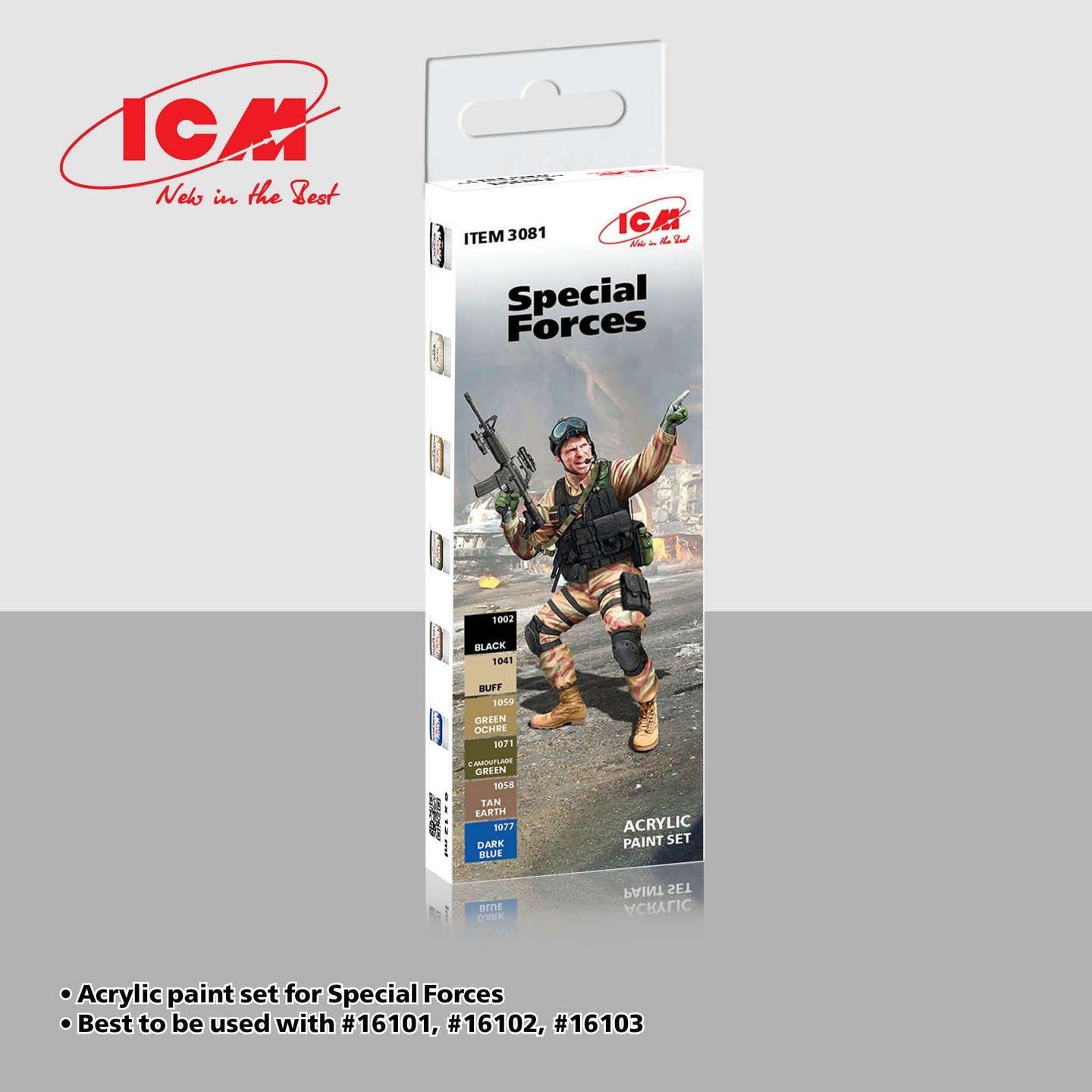 Acrylic paint set for Special Forces