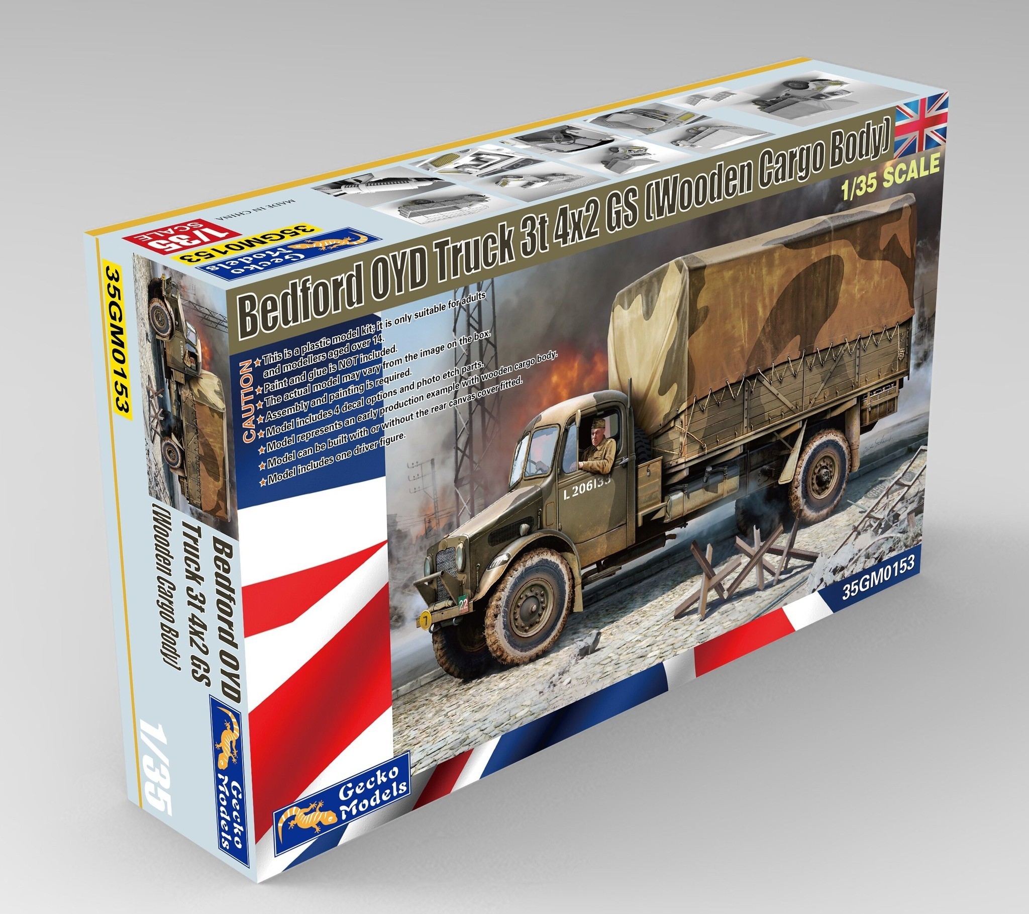 35GM0153   1/35 Bedford OYD Truck 3t 4x2 GS (Wooden Cargo Body)