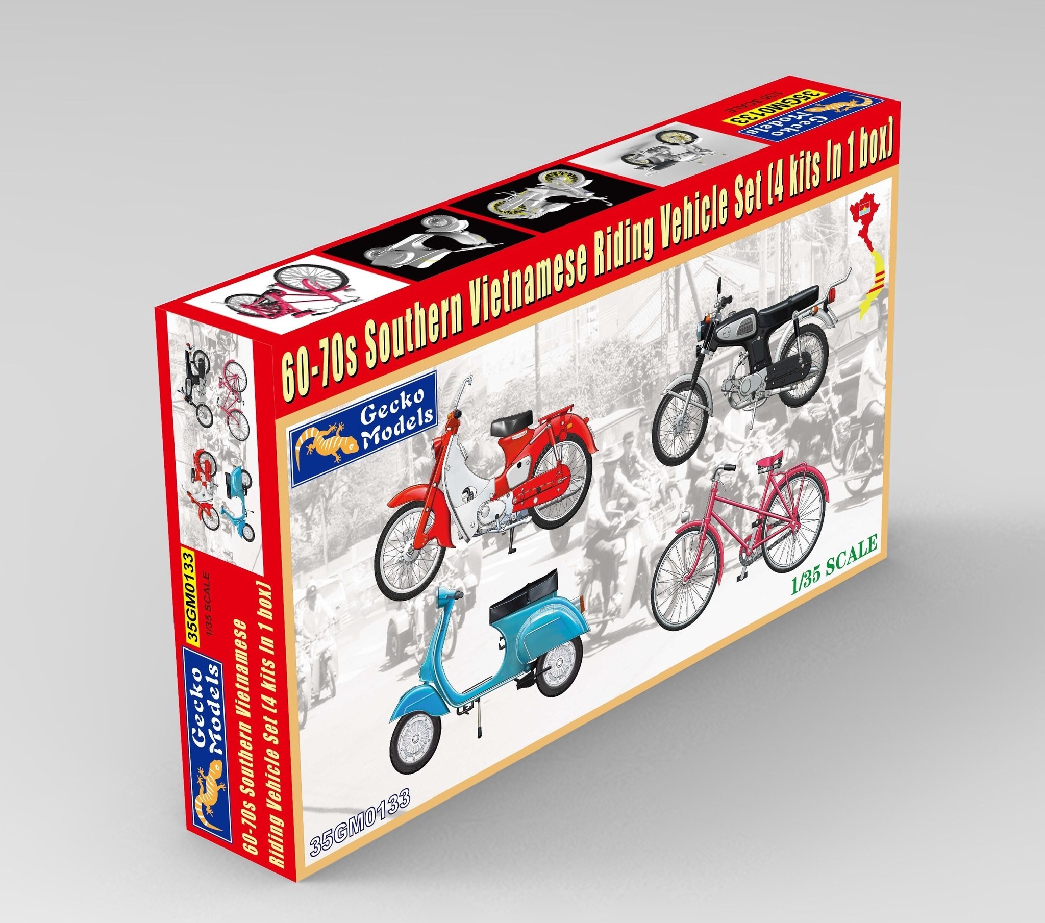 35GM0133 1/35 Southern Vietnamese Riding Vehicles (4 in 1)