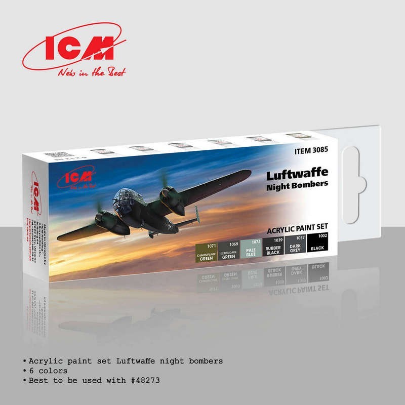 Acrylic paint set for Luftwaffe night bombers