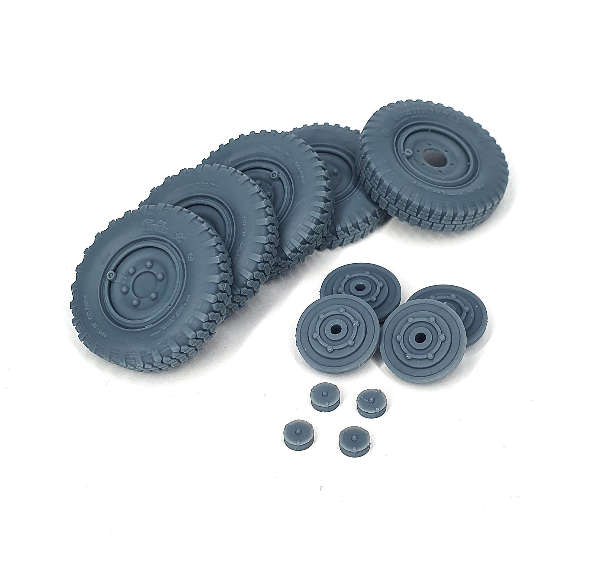 AFVs35-216 	  Sd.Kfz 222 late road wheels set with spare (weighted) MIX (for Hobby Boss)