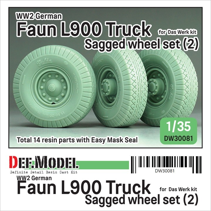 DW30081 WW2 German Faun L900 Truck wheel set - Fulda (2)