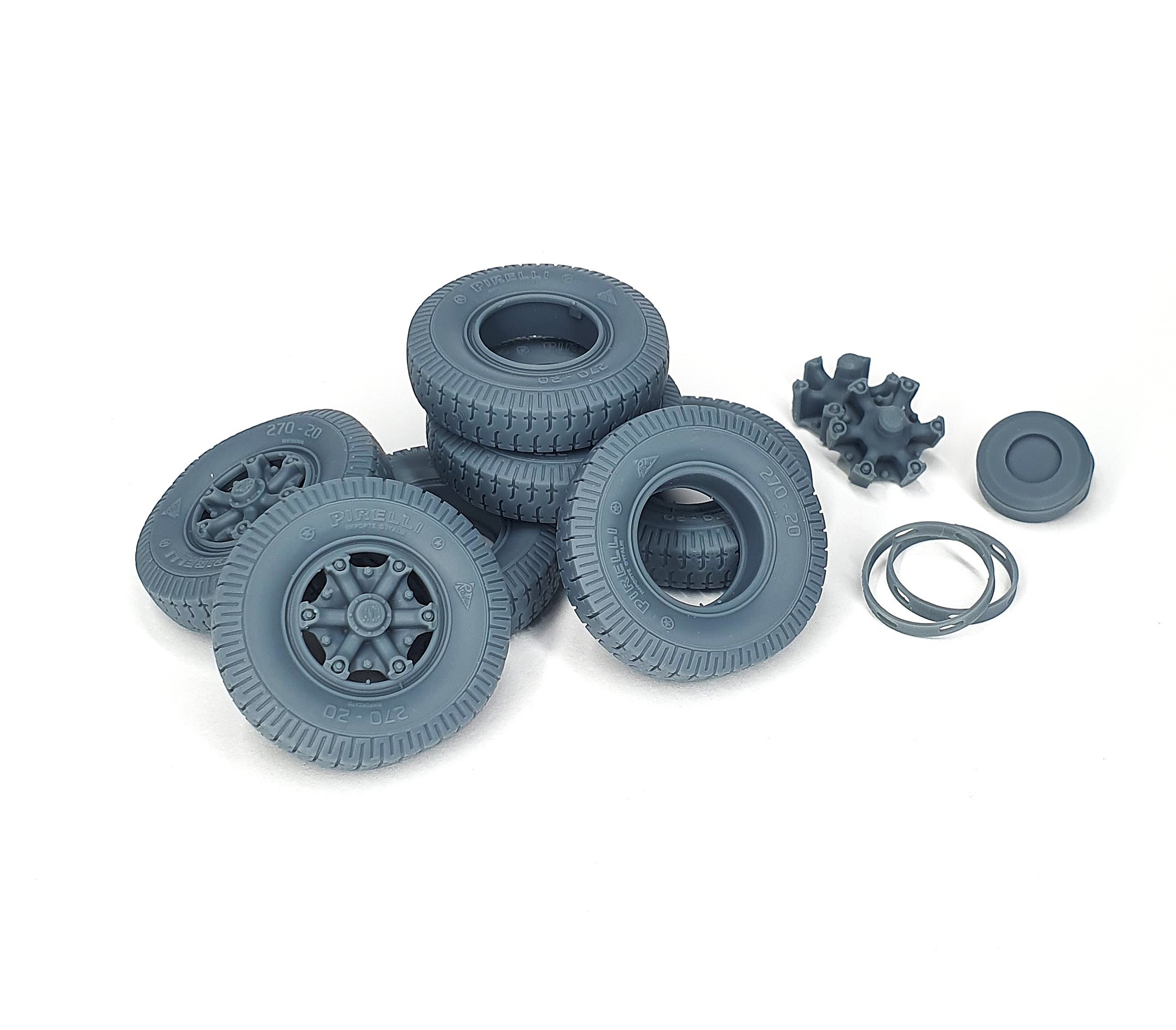 AFVs35-227 	  Lancia 3Ro road wheels set (weighted) with spare type 1