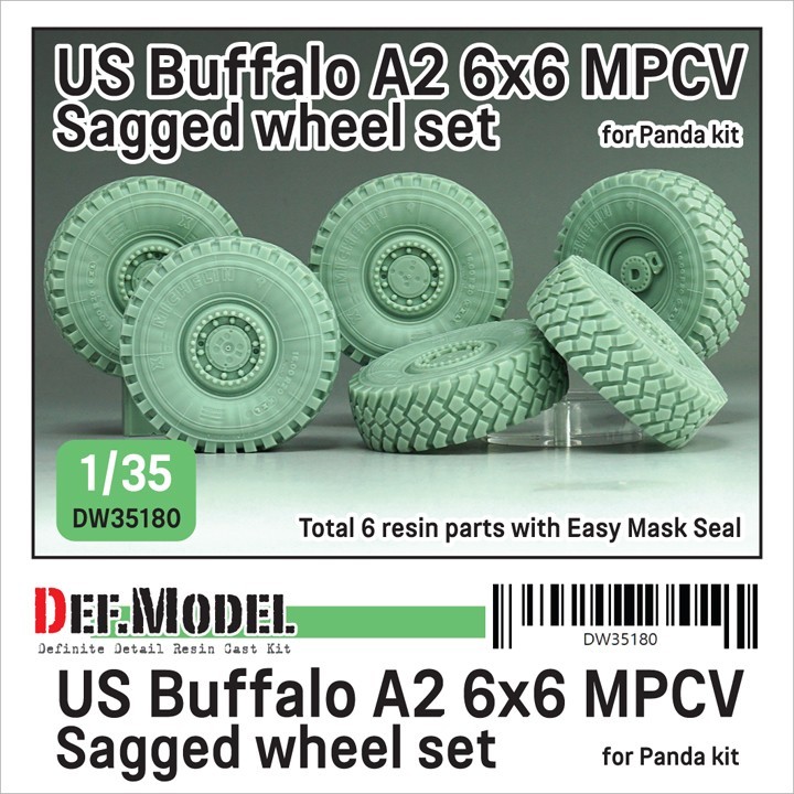DW35180 US Buffalo A2 6x6 MPCV Sagged wheel set