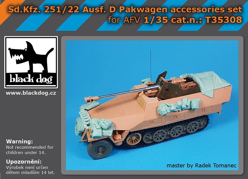 T35308    1/35 Sd.Kfz 251/22 Ausf D Pakwagen accessories set for AFV