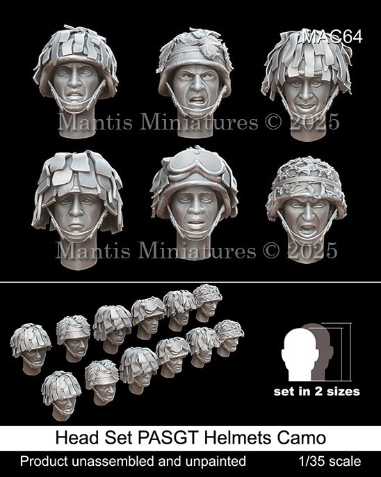 MAC64 Head Set PASGT Helmets Camo