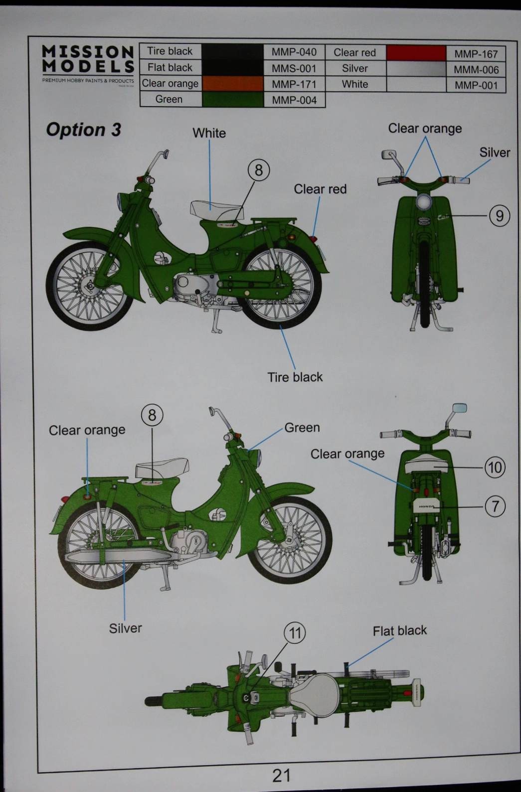 Honda Cub with an amazing green  Colour scheme