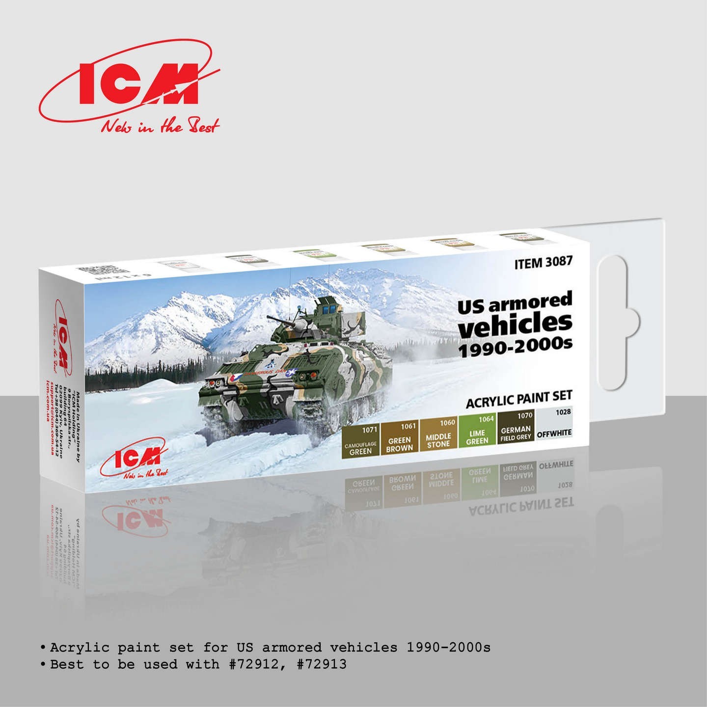 Acrylic paint set for US Armored vehicles 1990–2000s