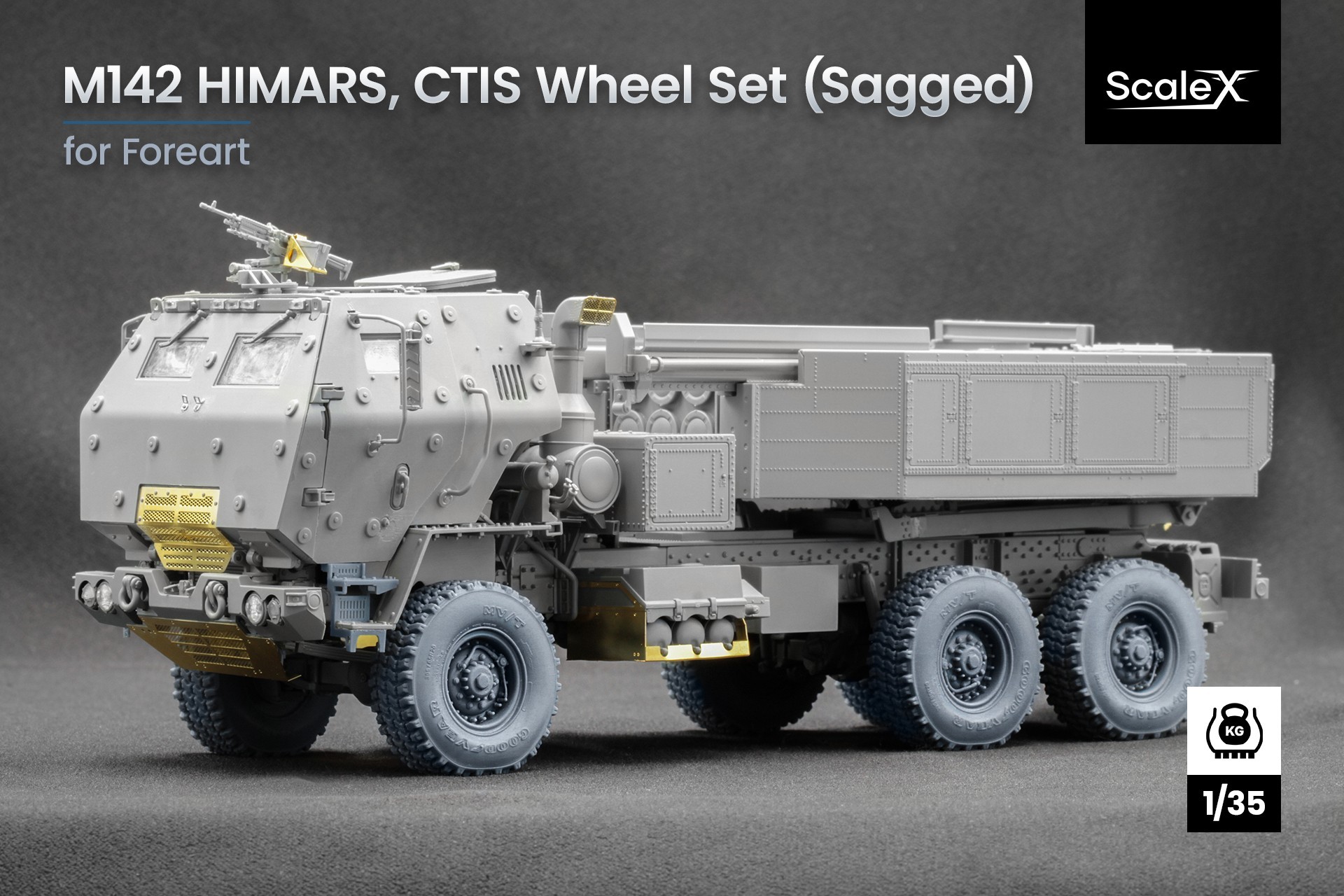 WM 35025S HIMARS Sagged Wheel Set with CTIS for Foreart