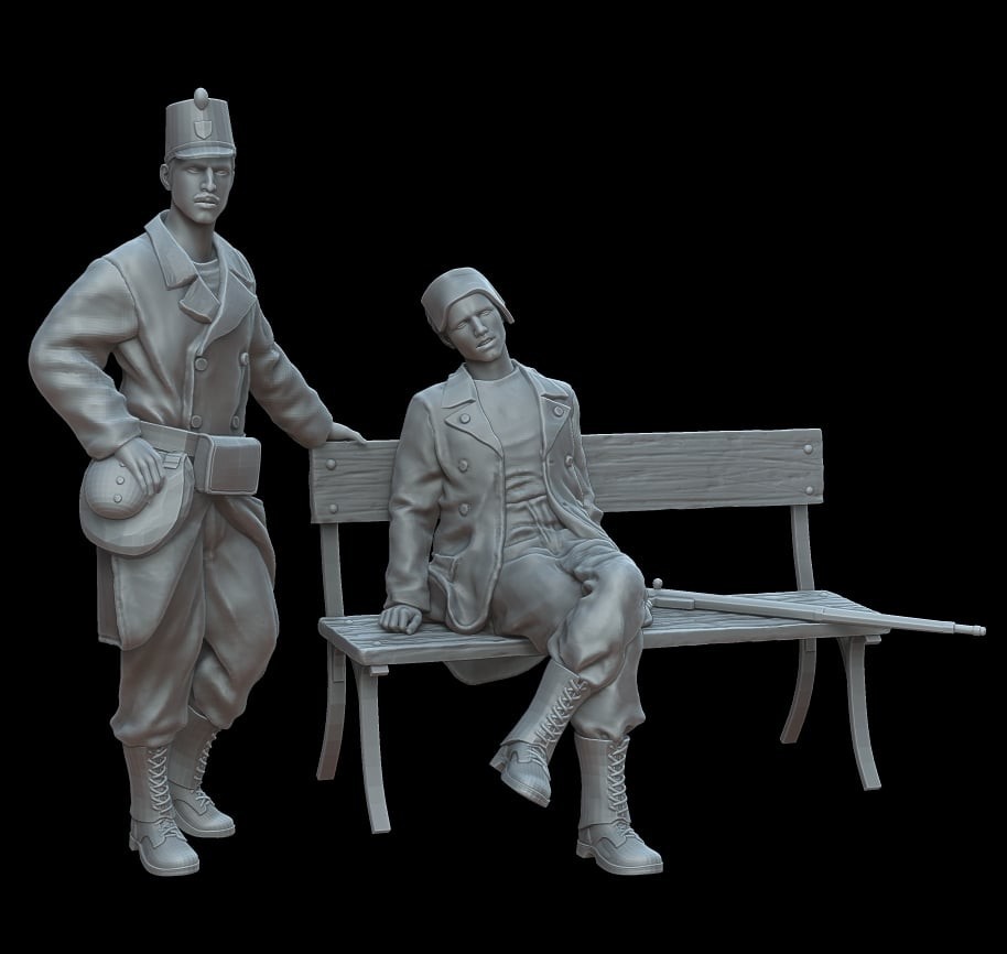 F72152 WWI Belgian soldiers part II (1/72)