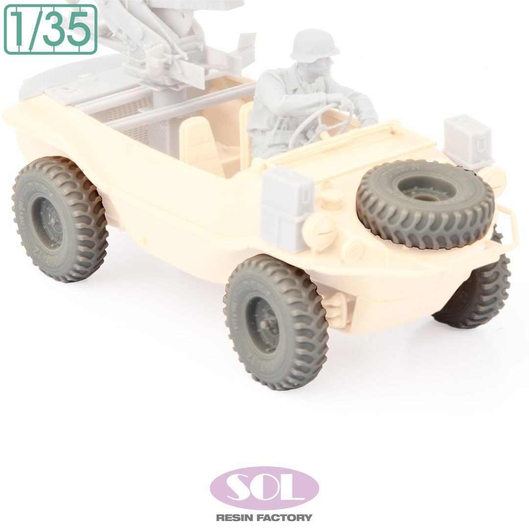 MM973 1/35 scale  Schwimmwagen Wheel Set (Wide type)