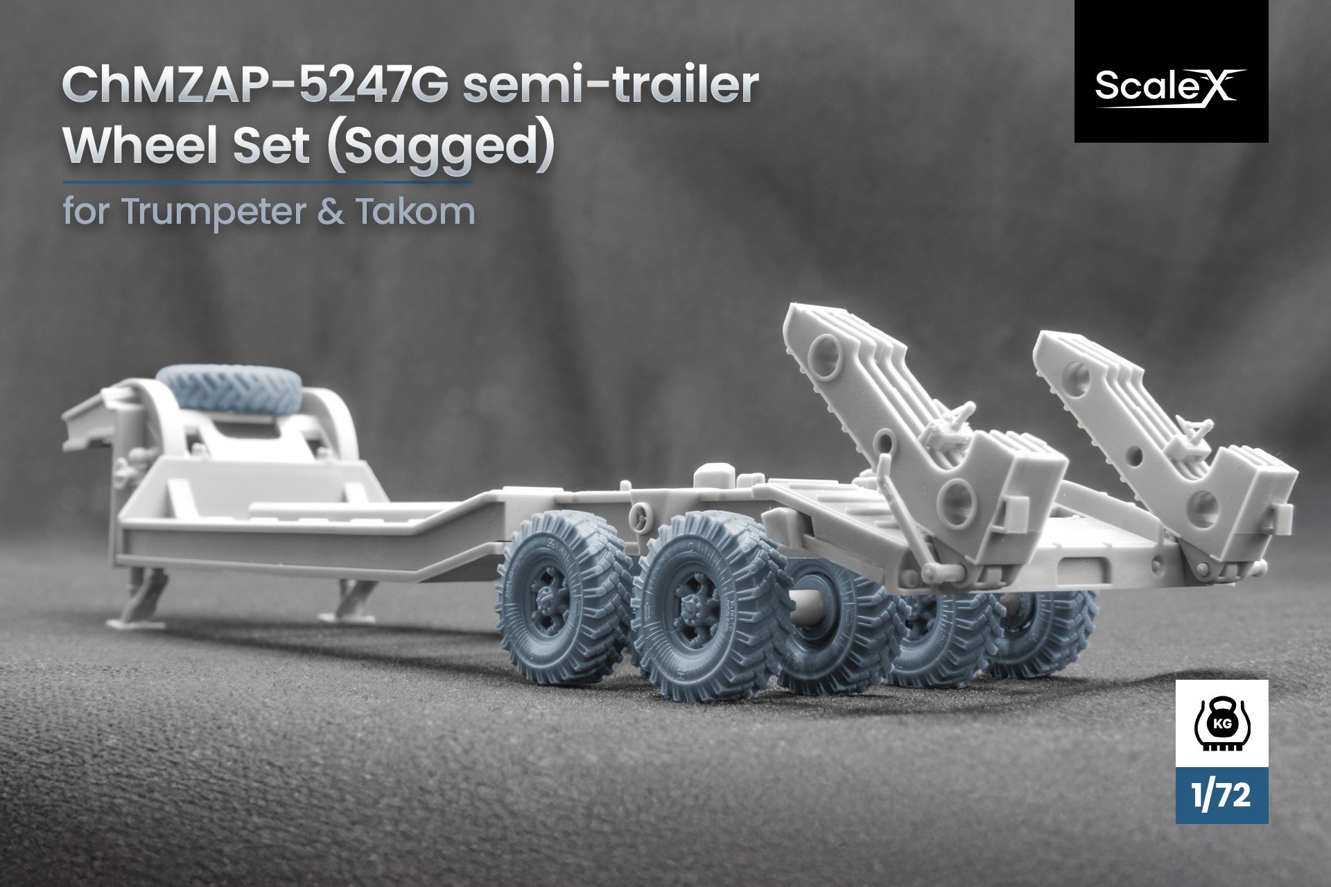 WM 72007S ChMZAP-5247G semi-trailer Sagged Wheel Set