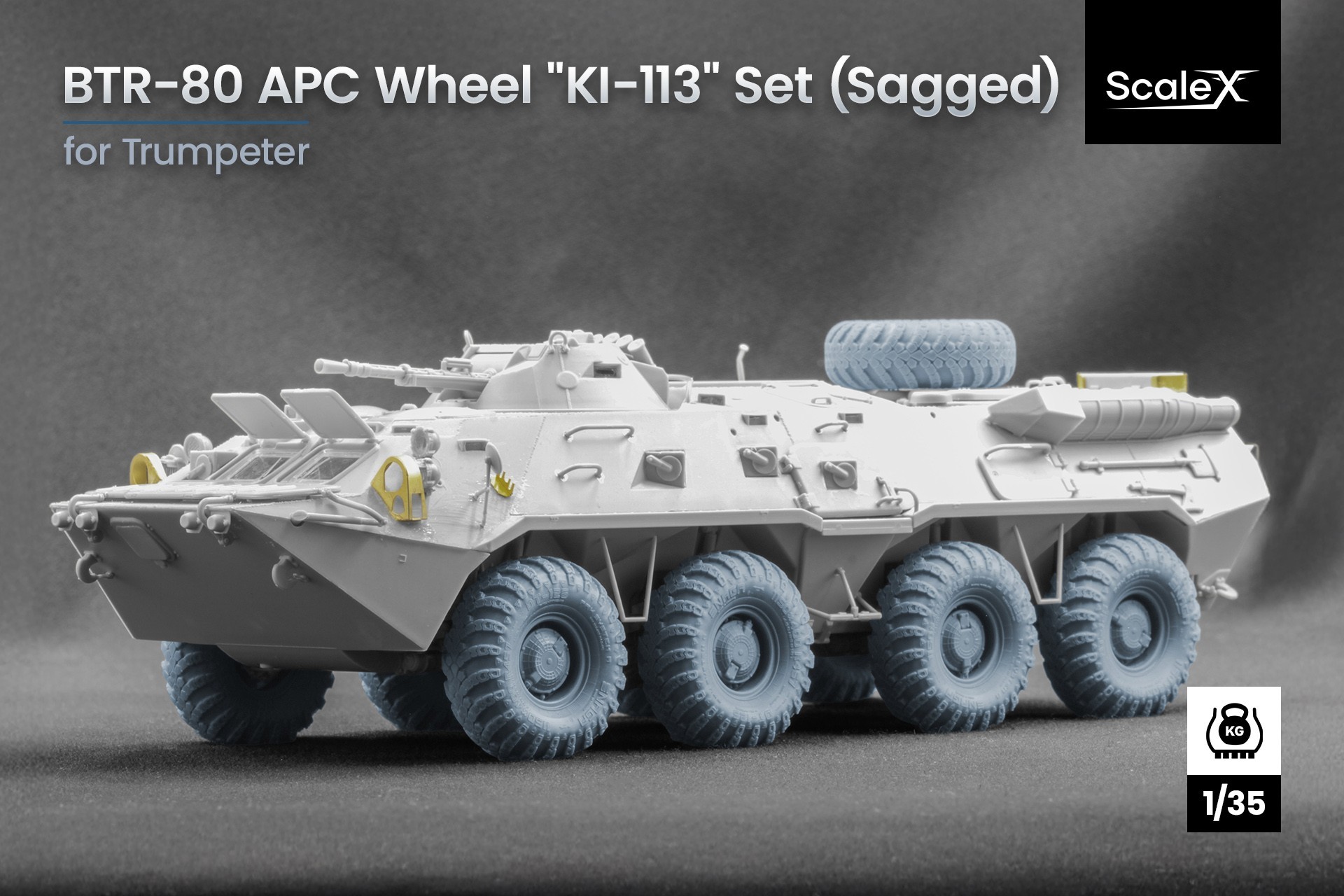 WM 35039S BTR-80 APC Sagged Wheel Set DT-126 Snaga