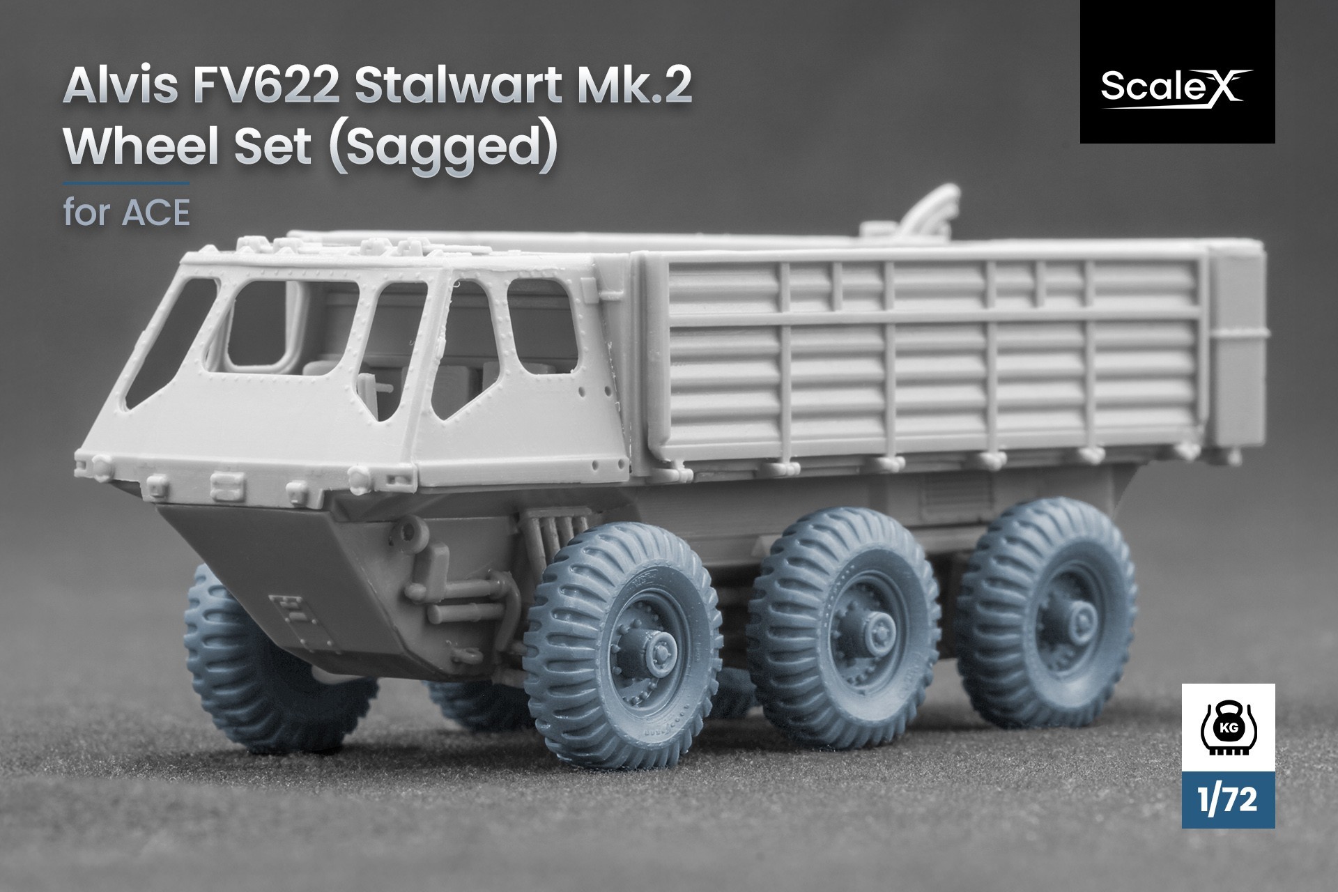 WM 72004S Alvis FV622 Stalwart Mk.2 Sagged Wheel Set for ACE