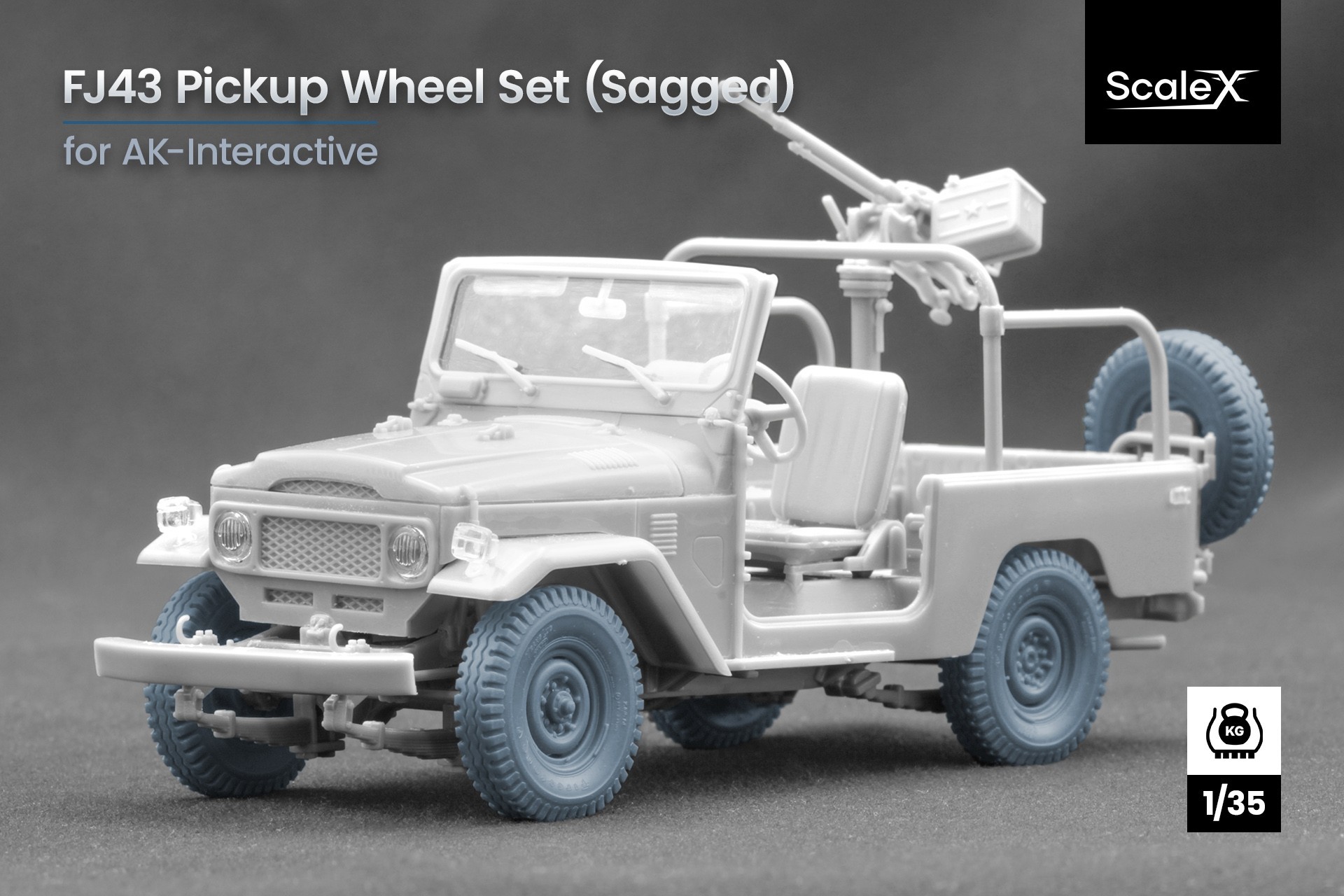 WM 35033S FJ43 Sagged Wheel Set