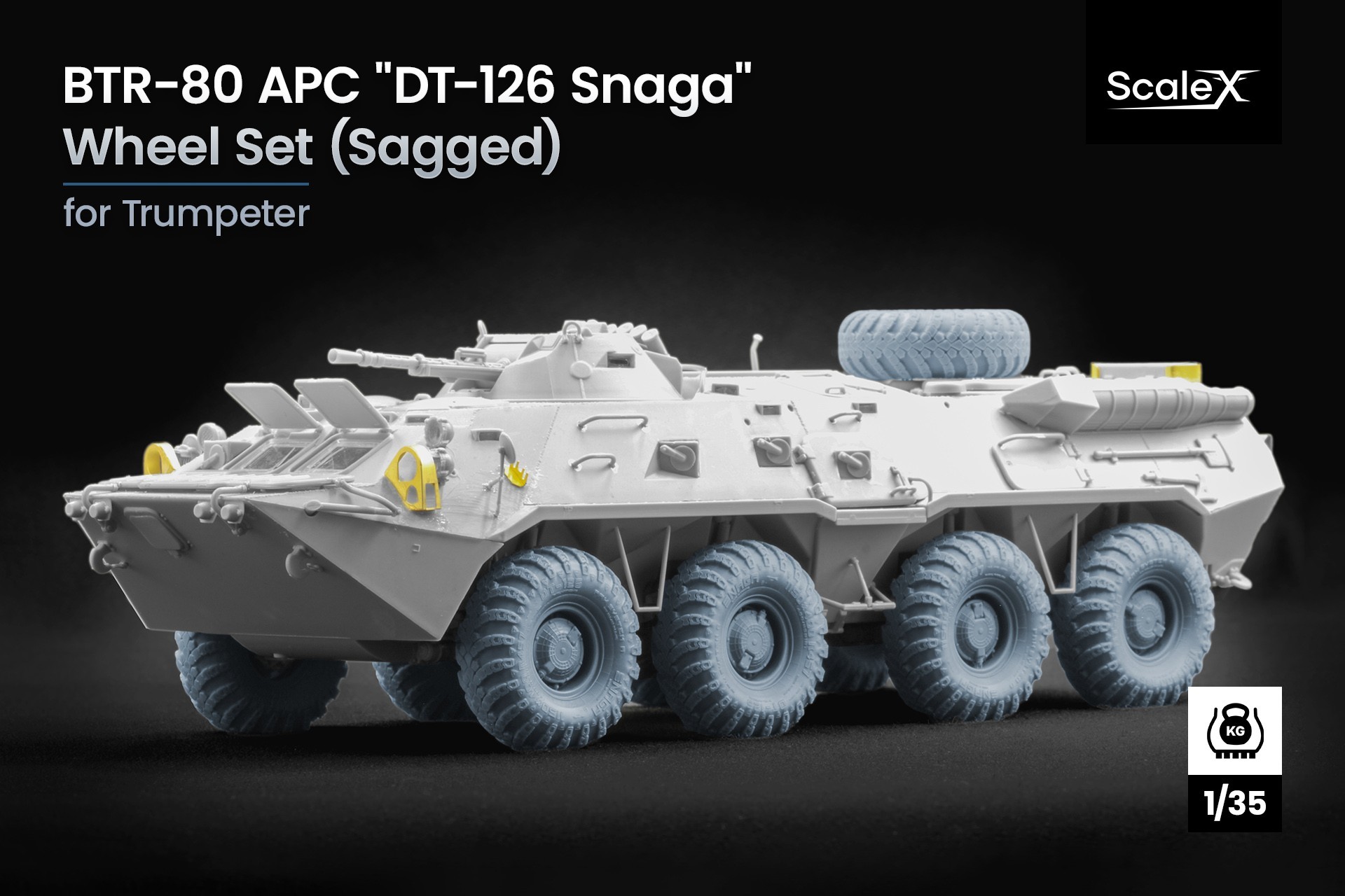 WM 35039S BTR-80 APC Sagged Wheel Set DT-126 Snaga