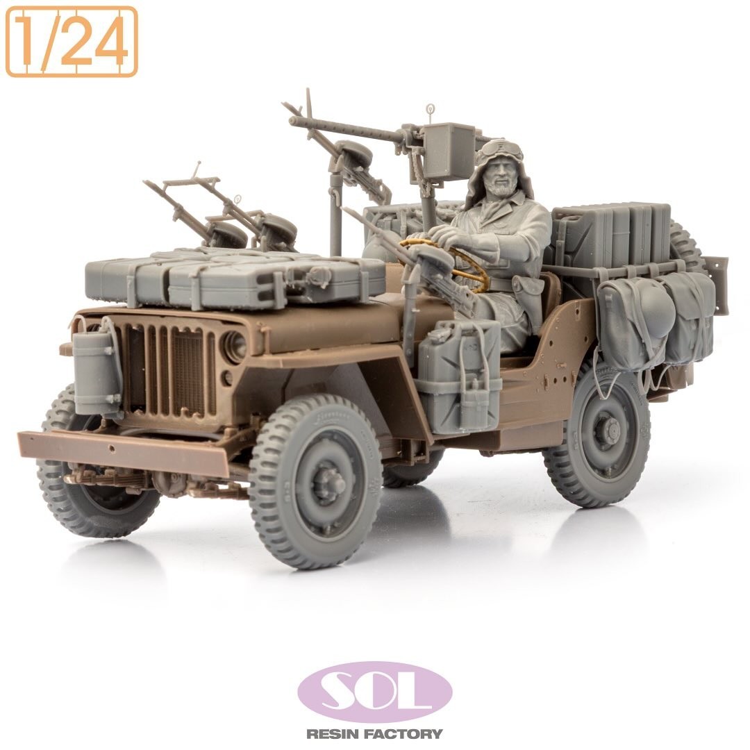 MM979 1/24 WWII British SAS 1/4ton Patrol Car Conversion Kits (for ITALERI/HASEGAWA)