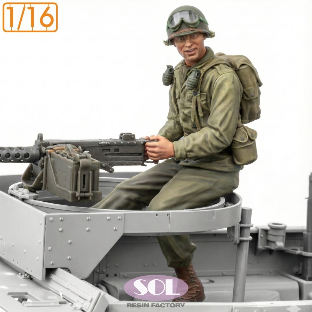 MM997 1/16 scale U.S.Army Gunner & M2 cal.50 for M3A1