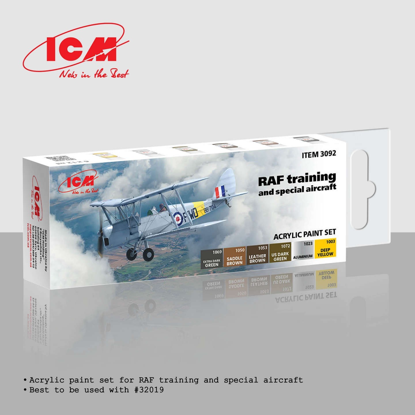 Acrylic paint set for RAF training and special aircraft