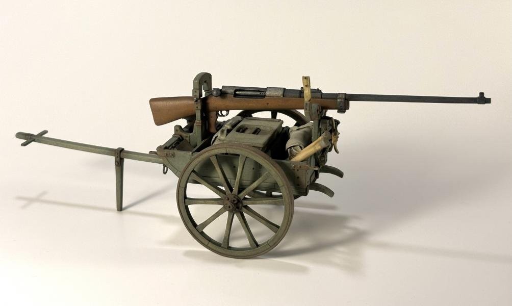 German MG Cart with Mauser Anti-Tank Rifle (1/16 scale)