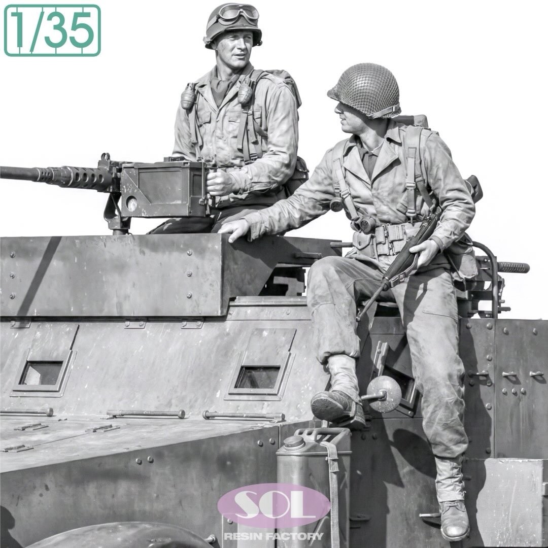 MM1005 U.S.Army Crew & M2 cal.50 for M3A1
