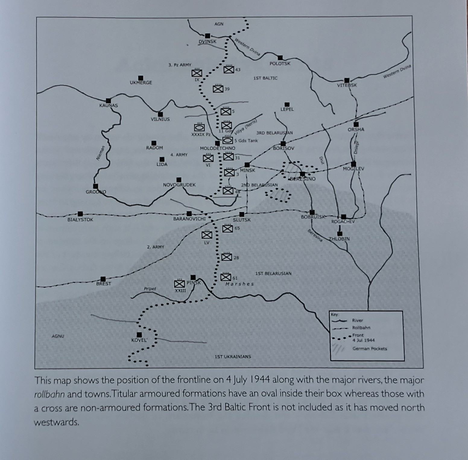 Typical map showing the strategic position for a given date. Not cluttered, clear, and easy to read.