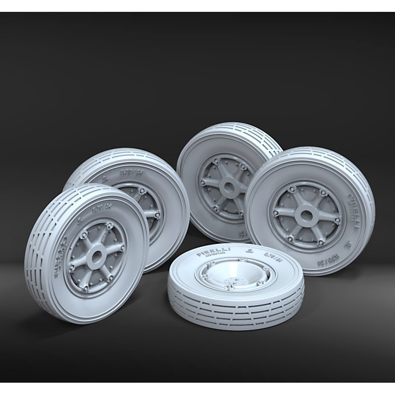 1155 Autoblinda AB41 'Libia' wheels set (1/35 scale)