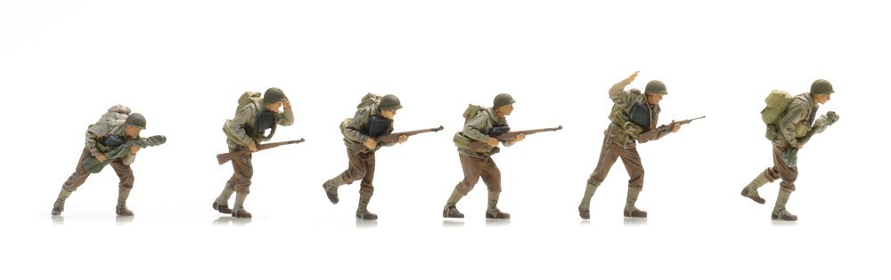 US Army D-Day Infantry storming beach