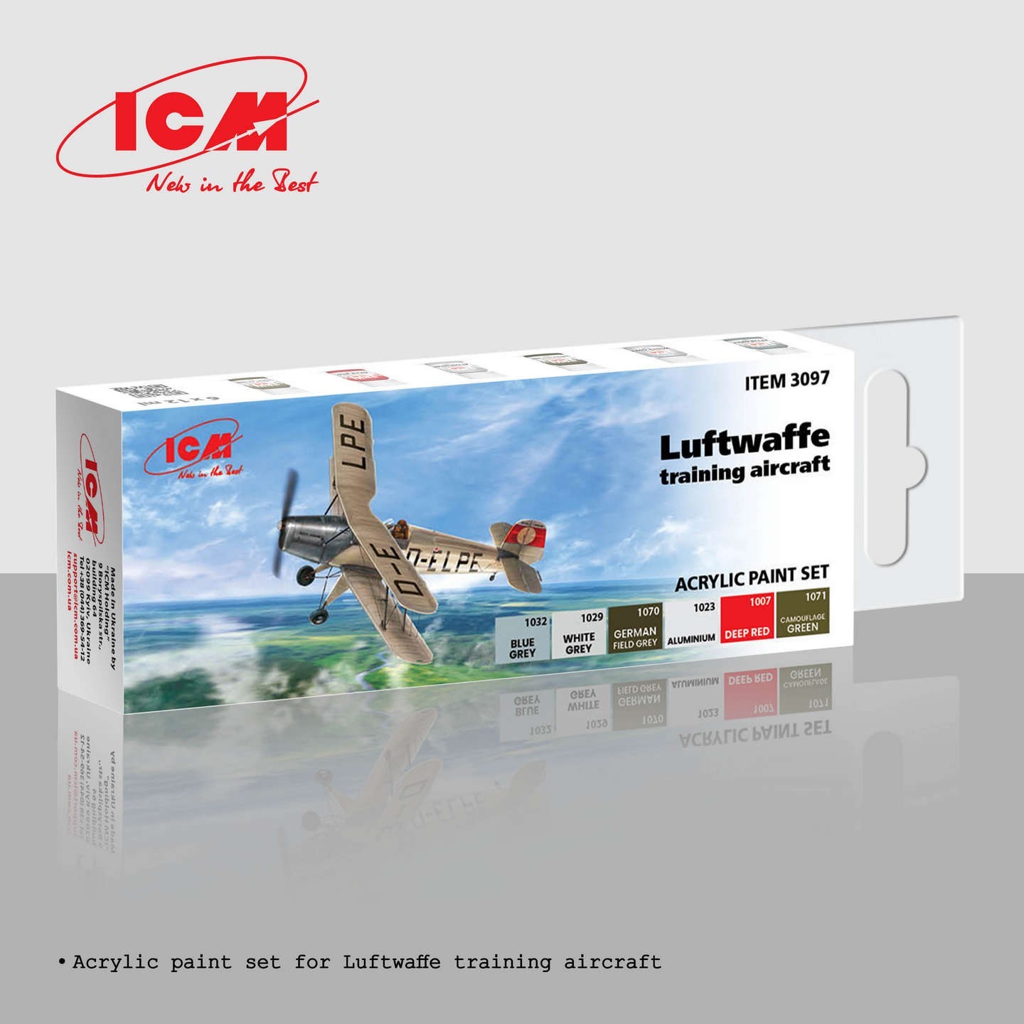 ✔ Acrylic paint set for Luftwaffe training aircraft