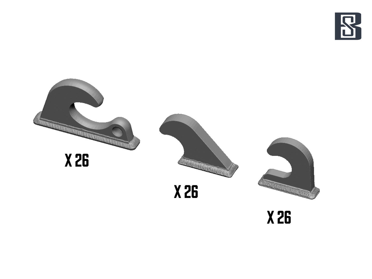 BSKC35025	German Tank Lifting Hook Set A (Tiger, King Tiger, Jagdtiger, Panther)